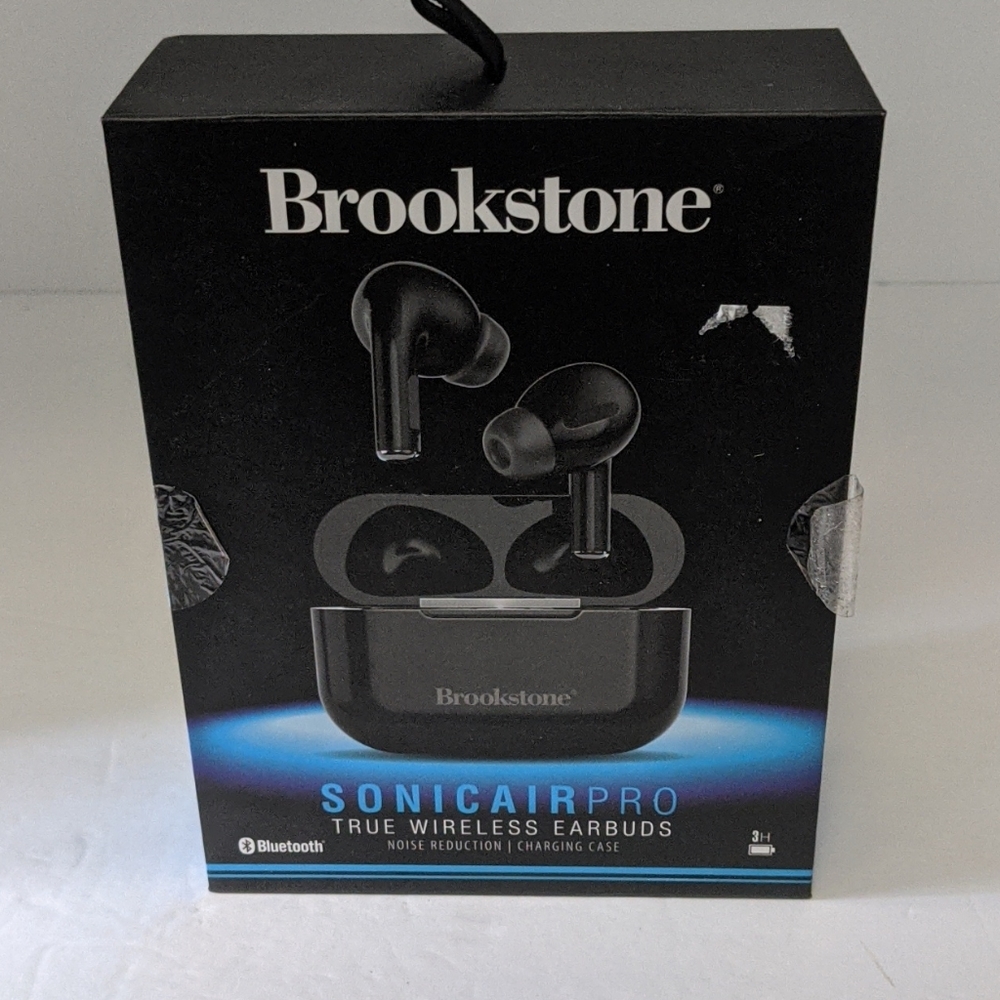 Brookstone Wireless Black Earbuds